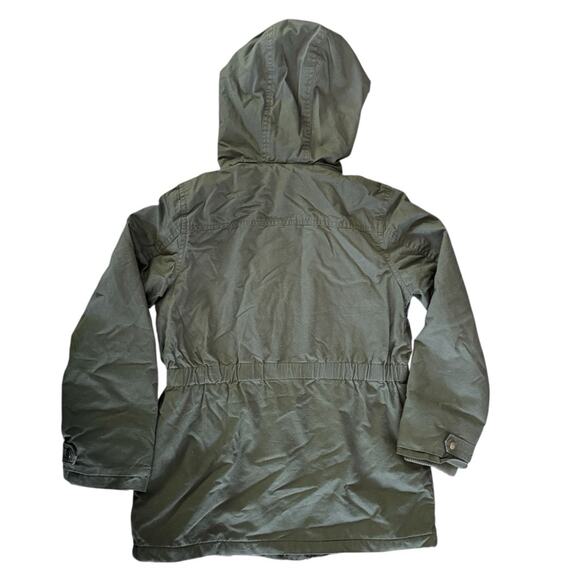 Coffe Shop Kids Olive Green Twill Hooded
Utility Jacket Size L (14) - Picture 7 of 9